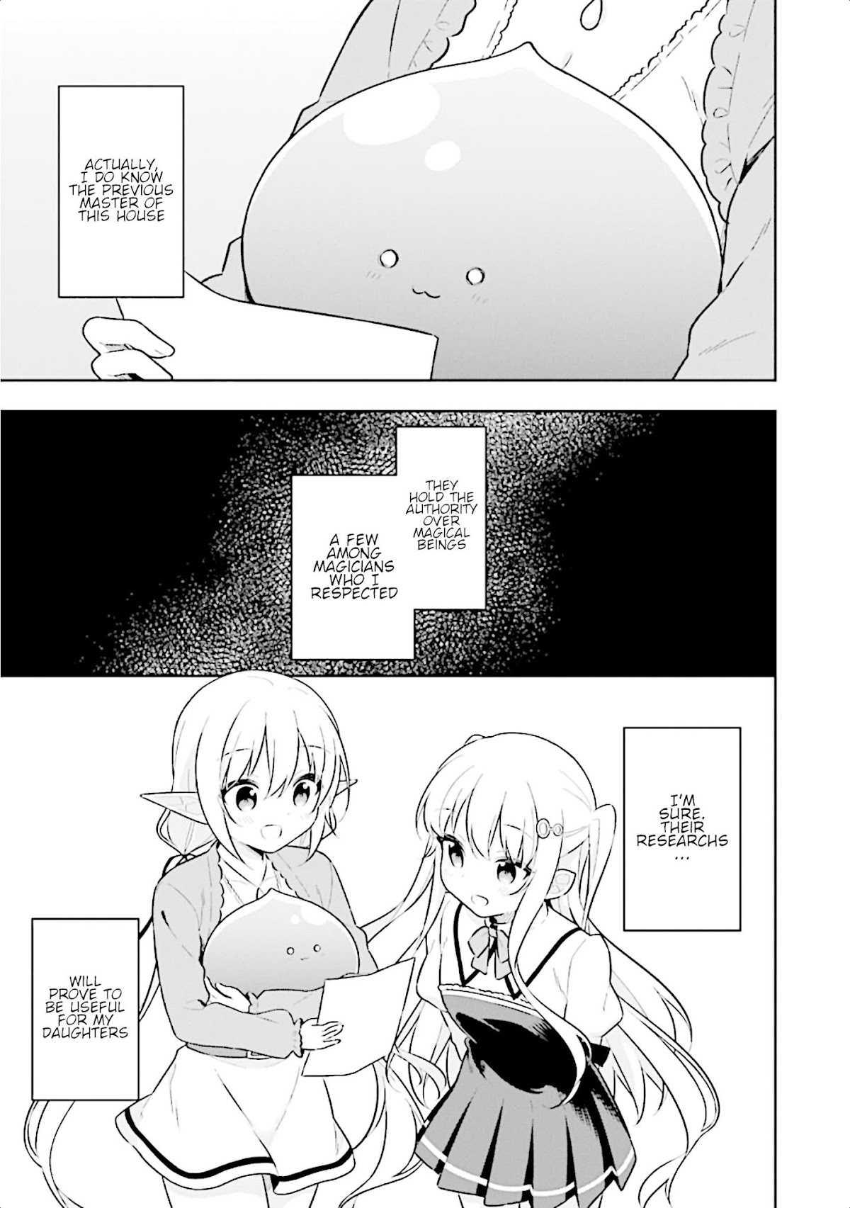 Slime Reincarnation. The Great Sage is Hugged by His Adopted Elf Daughter chapter 11 page 14