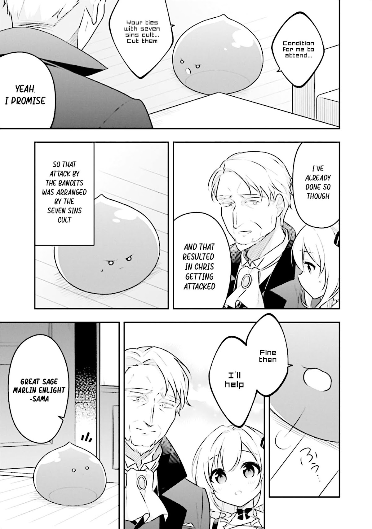 Slime Reincarnation. The Great Sage is Hugged by His Adopted Elf Daughter chapter 13 page 33