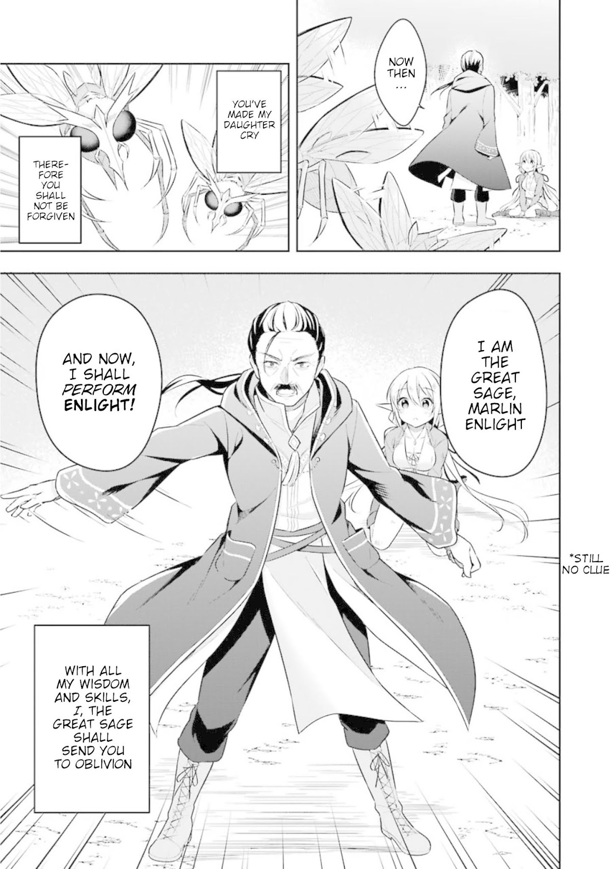 Slime Reincarnation. The Great Sage is Hugged by His Adopted Elf Daughter chapter 6 page 33