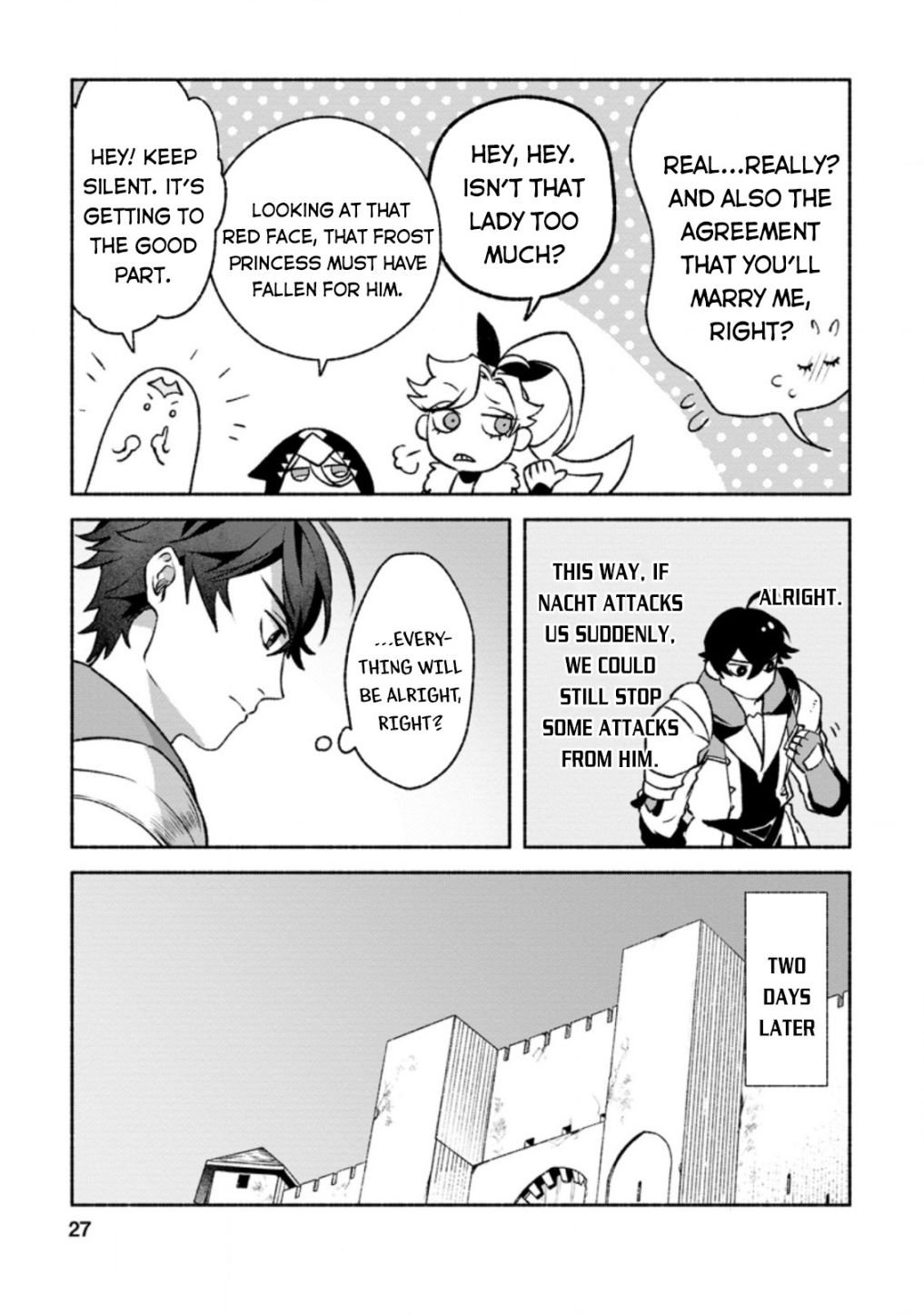 Sono Monban, Saikyou Nitsuki: Tsuihou Sareta Bougyo Ryoku 9999 no Senshi, Ou Miyako no Monban Toshite Musou Suru chapter 11 page 25