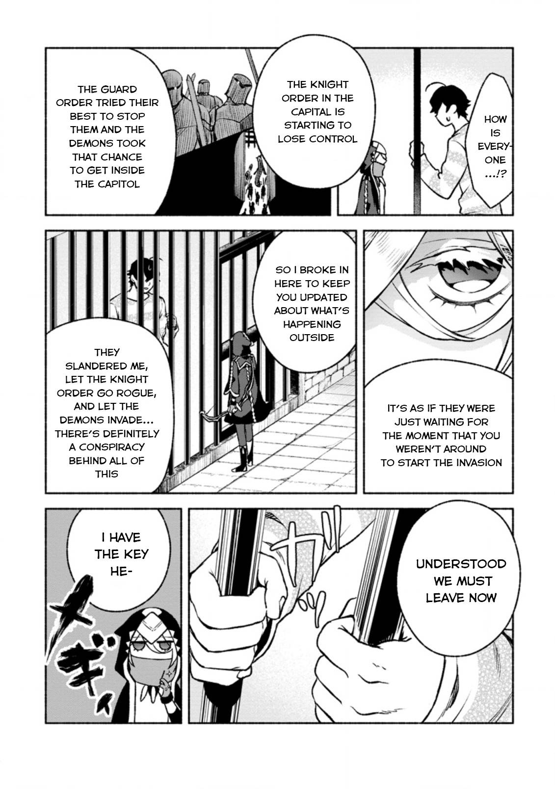 Sono Monban, Saikyou Nitsuki: Tsuihou Sareta Bougyo Ryoku 9999 no Senshi, Ou Miyako no Monban Toshite Musou Suru chapter 18 page 25