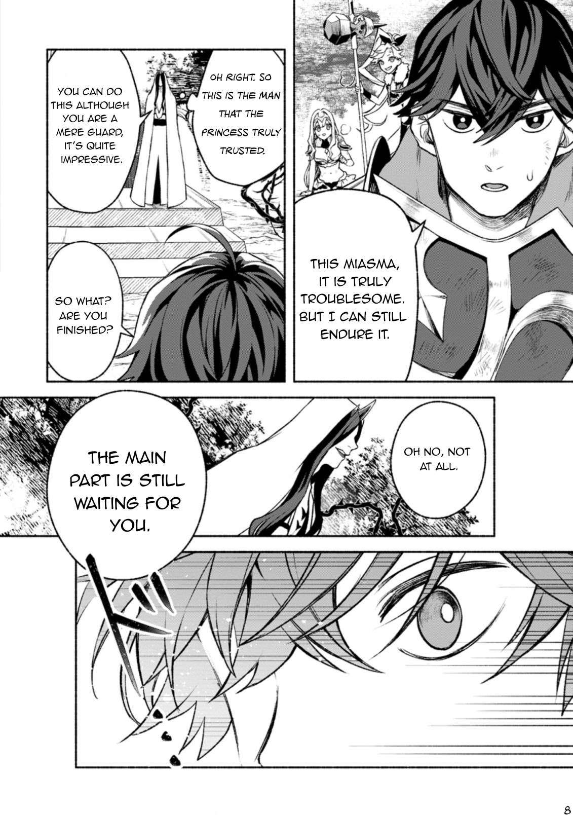 Sono Monban, Saikyou Nitsuki: Tsuihou Sareta Bougyo Ryoku 9999 no Senshi, Ou Miyako no Monban Toshite Musou Suru chapter 20 page 9