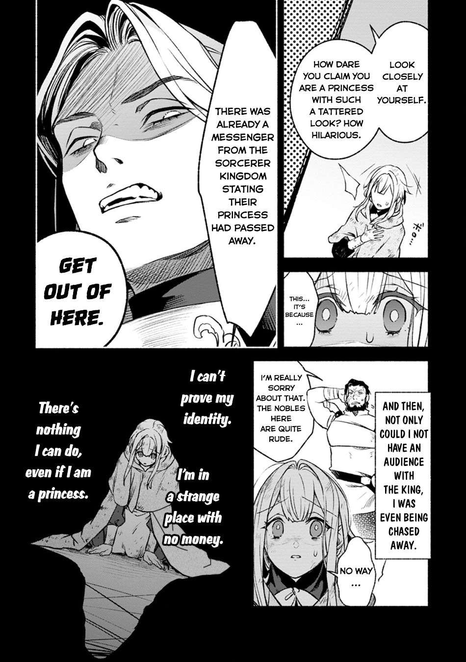 Sono Monban, Saikyou Nitsuki: Tsuihou Sareta Bougyo Ryoku 9999 no Senshi, Ou Miyako no Monban Toshite Musou Suru chapter 28.1 page 4