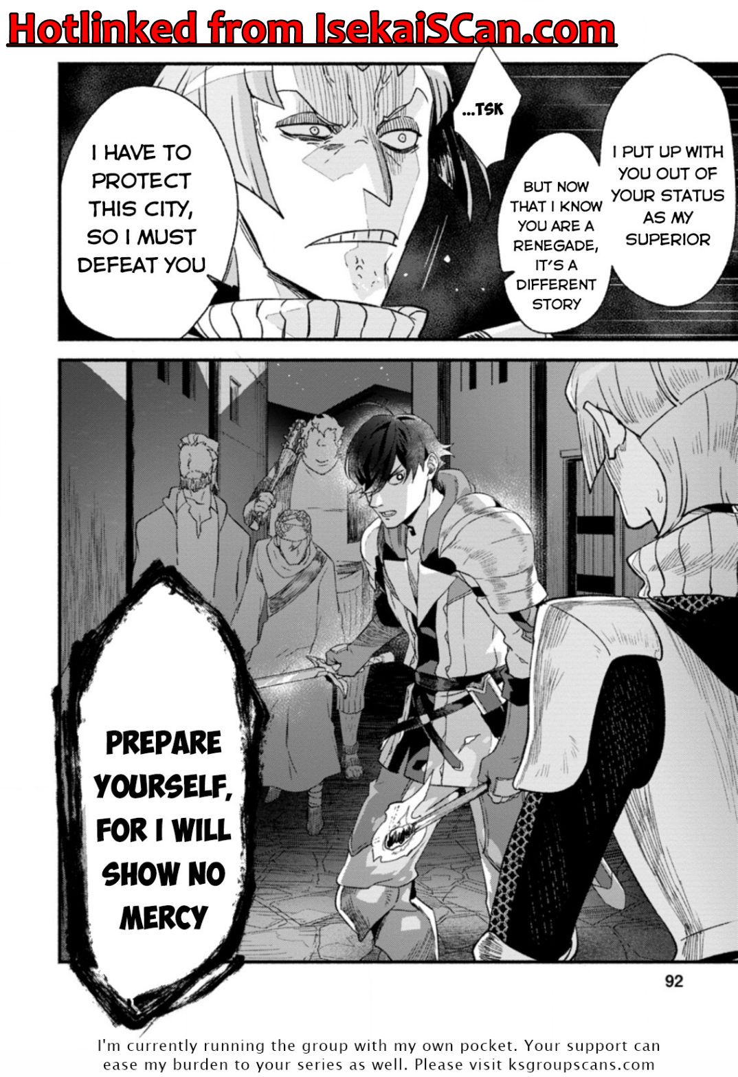 Sono Monban, Saikyou Nitsuki: Tsuihou Sareta Bougyo Ryoku 9999 no Senshi, Ou Miyako no Monban Toshite Musou Suru chapter 3.2 page 21