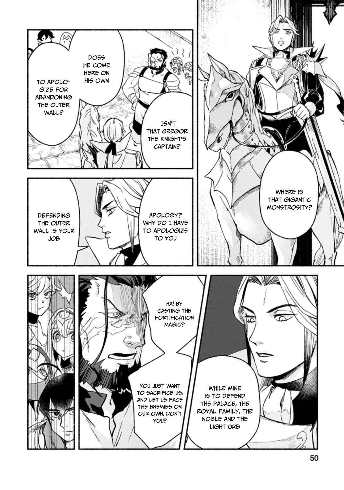 Sono Monban, Saikyou Nitsuki: Tsuihou Sareta Bougyo Ryoku 9999 no Senshi, Ou Miyako no Monban Toshite Musou Suru chapter 7.2 page 9