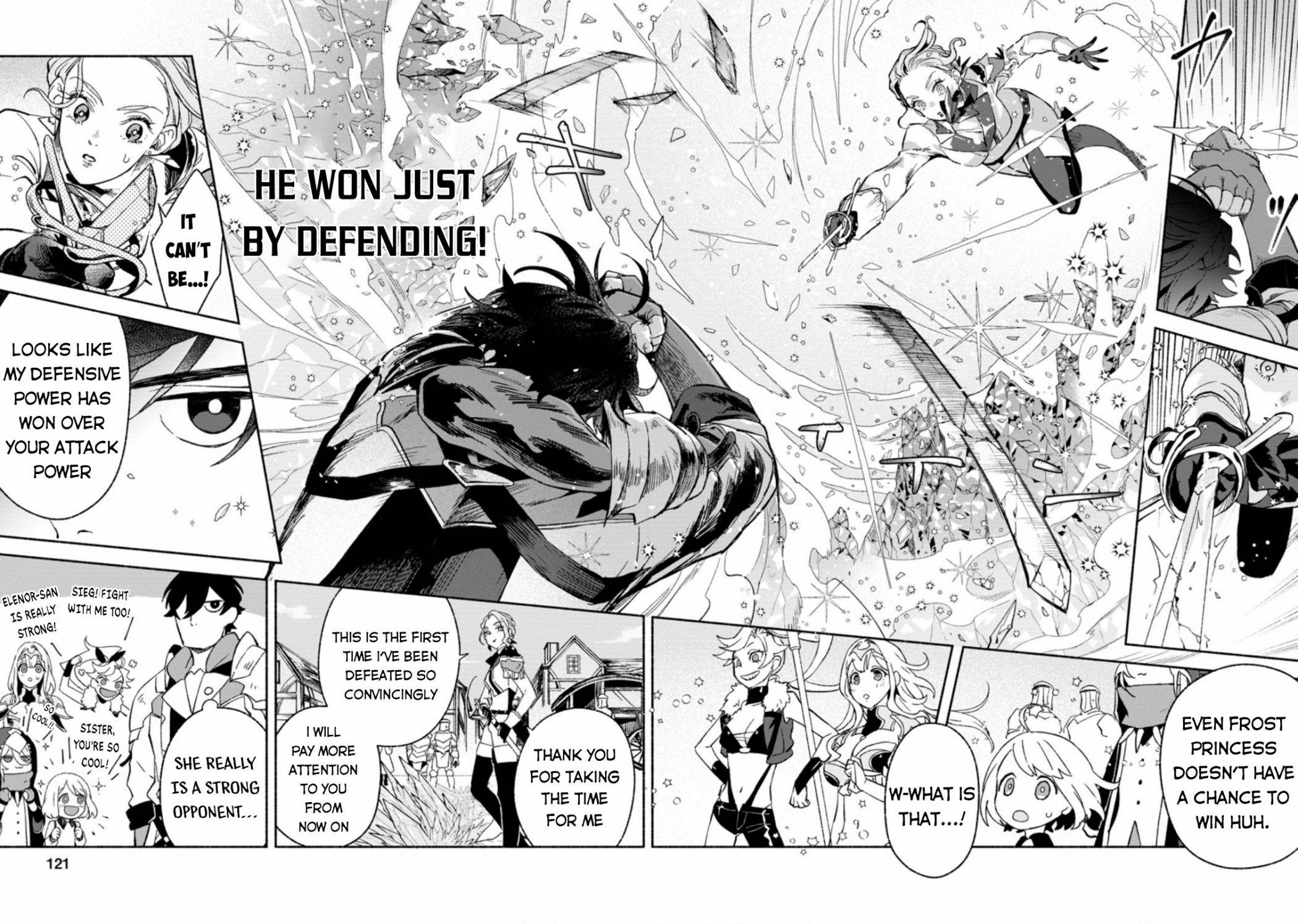 Sono Monban, Saikyou Nitsuki: Tsuihou Sareta Bougyo Ryoku 9999 no Senshi, Ou Miyako no Monban Toshite Musou Suru chapter 9 page 22