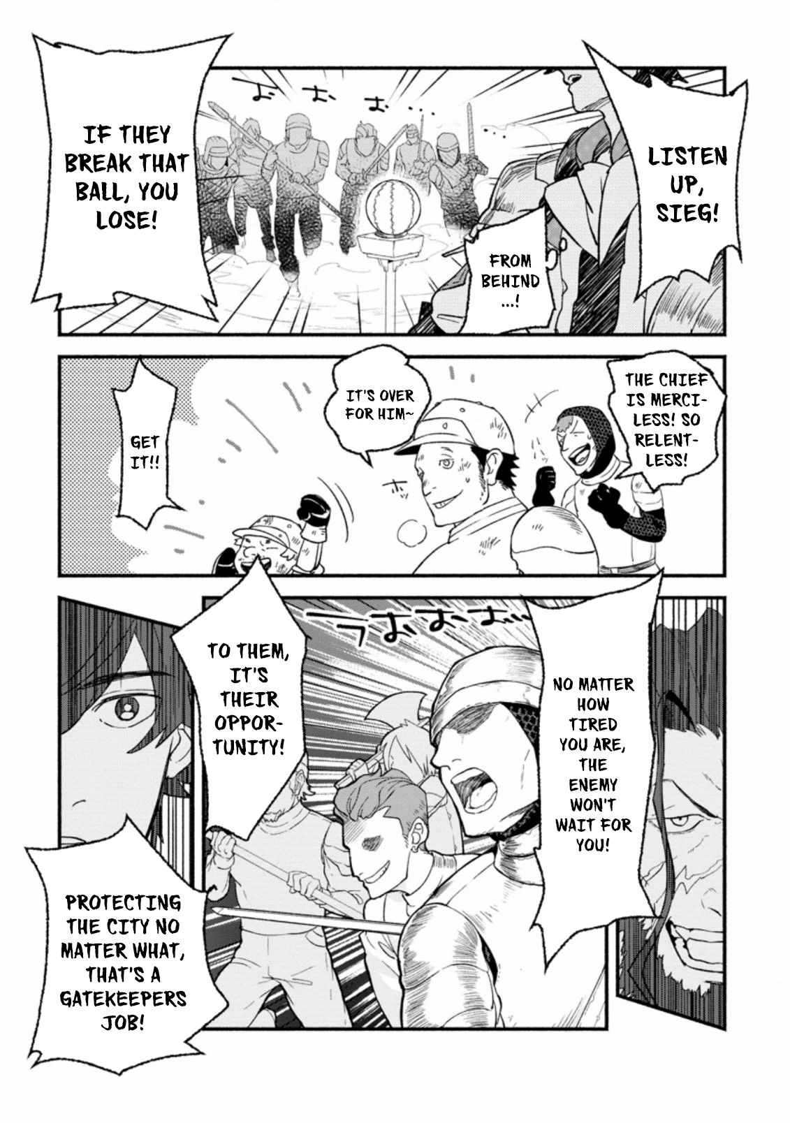 Sono Monban, Saikyou Nitsuki: Tsuihou Sareta Bougyo Ryoku 9999 no Senshi, Outo no Monban Toshite Musou Suru chapter 1 page 30