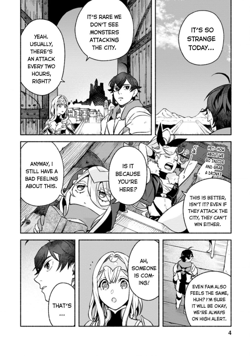 Sono Monban, Saikyou Nitsuki: Tsuihou Sareta Bougyo Ryoku 9999 no Senshi, Outo no Monban Toshite Musou Suru chapter 11 page 2