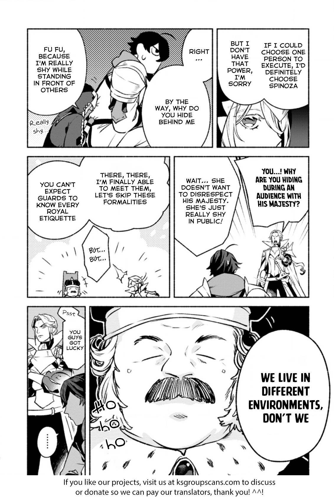 Sono Monban, Saikyou Nitsuki: Tsuihou Sareta Bougyo Ryoku 9999 no Senshi, Outo no Monban Toshite Musou Suru chapter 14.1 page 11