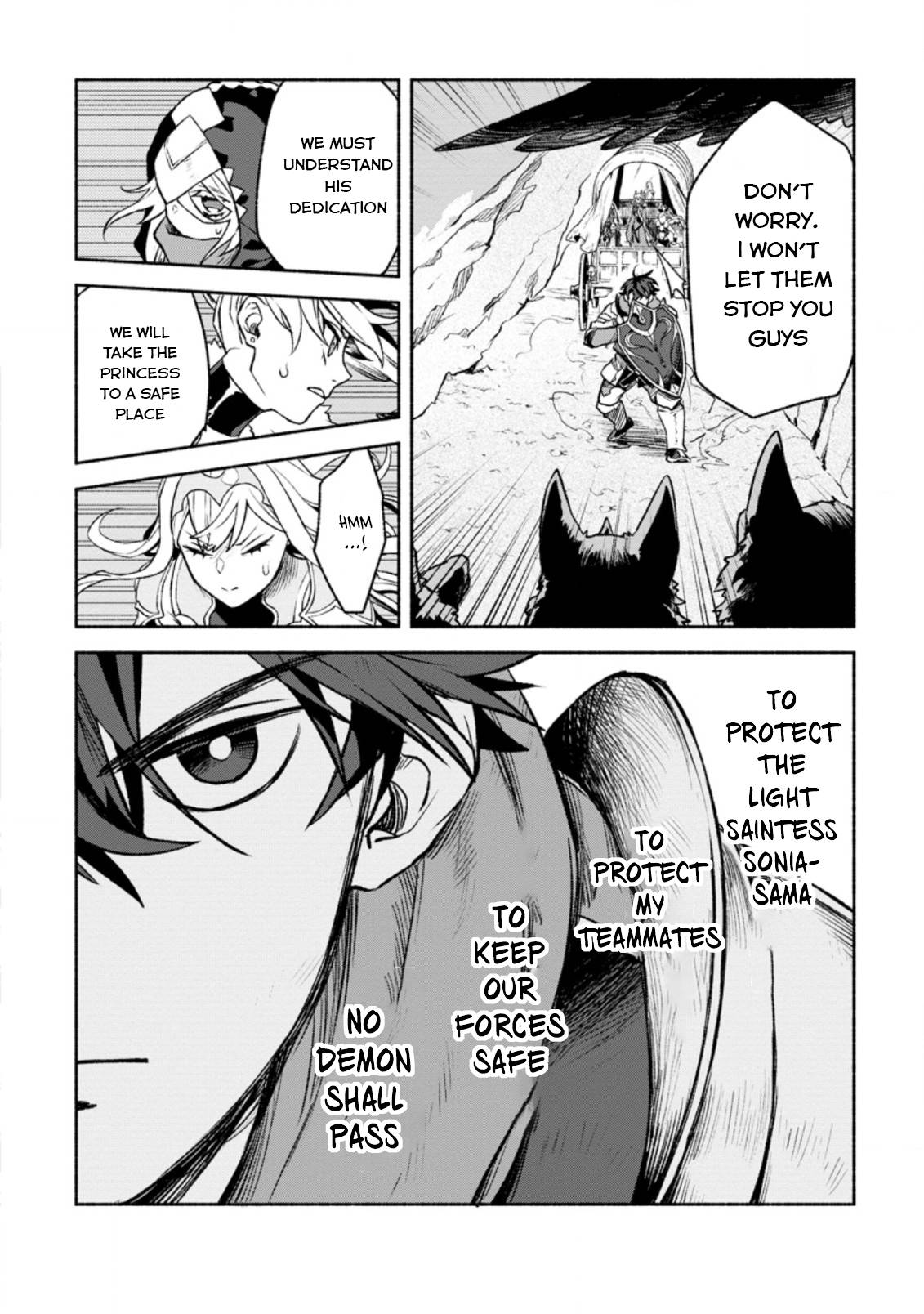 Sono Monban, Saikyou Nitsuki: Tsuihou Sareta Bougyo Ryoku 9999 no Senshi, Outo no Monban Toshite Musou Suru chapter 16 page 3