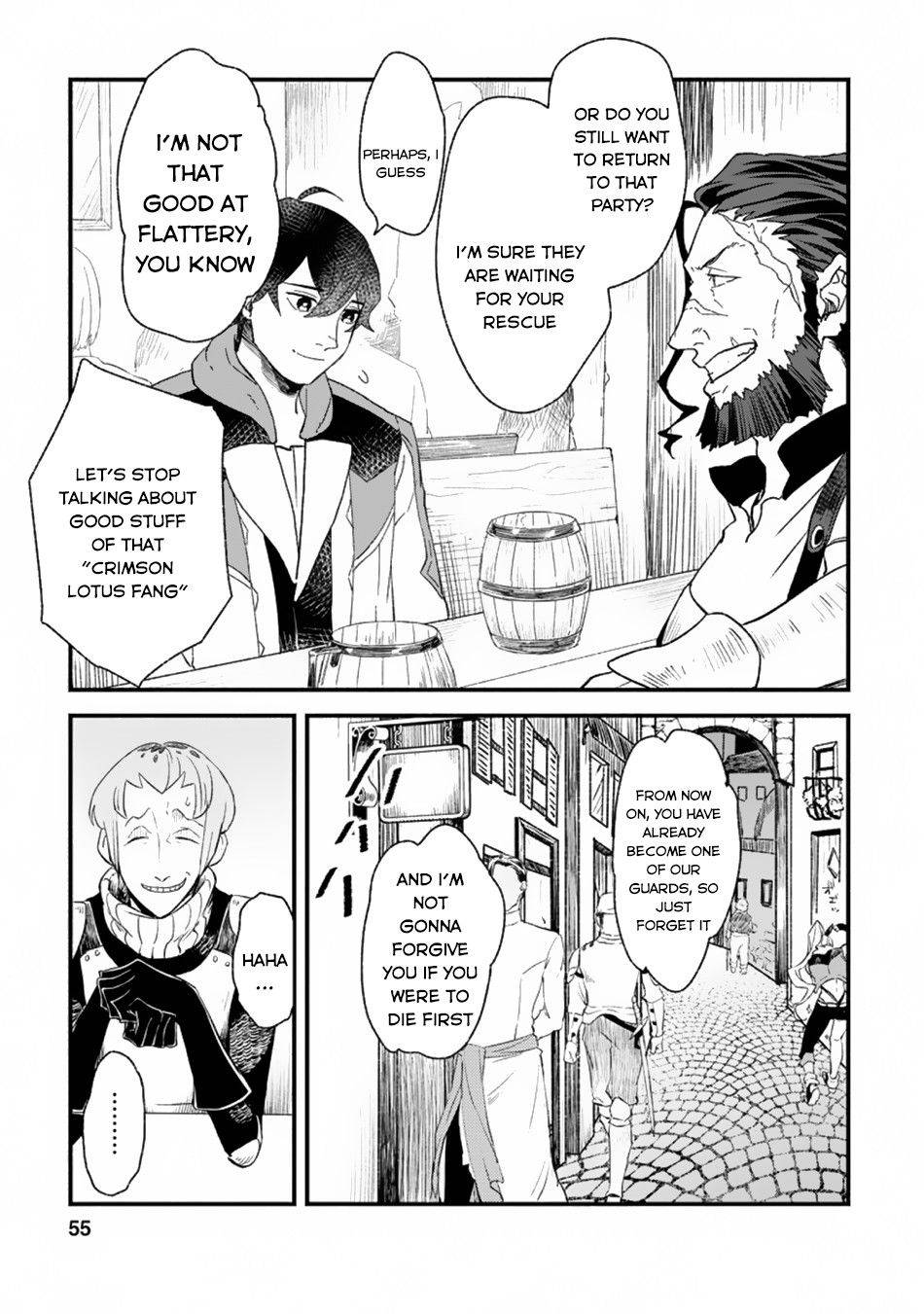 Sono Monban, Saikyou Nitsuki: Tsuihou Sareta Bougyo Ryoku 9999 no Senshi, Outo no Monban Toshite Musou Suru chapter 2.3 page 4