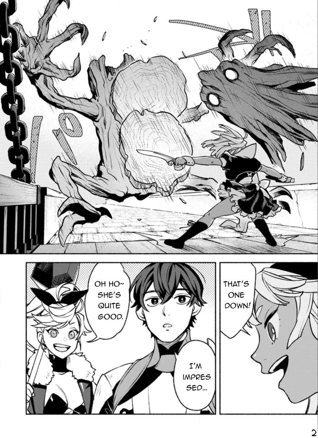 Sono Monban, Saikyou Nitsuki: Tsuihou Sareta Bougyo Ryoku 9999 no Senshi, Outo no Monban Toshite Musou Suru chapter 23 page 13