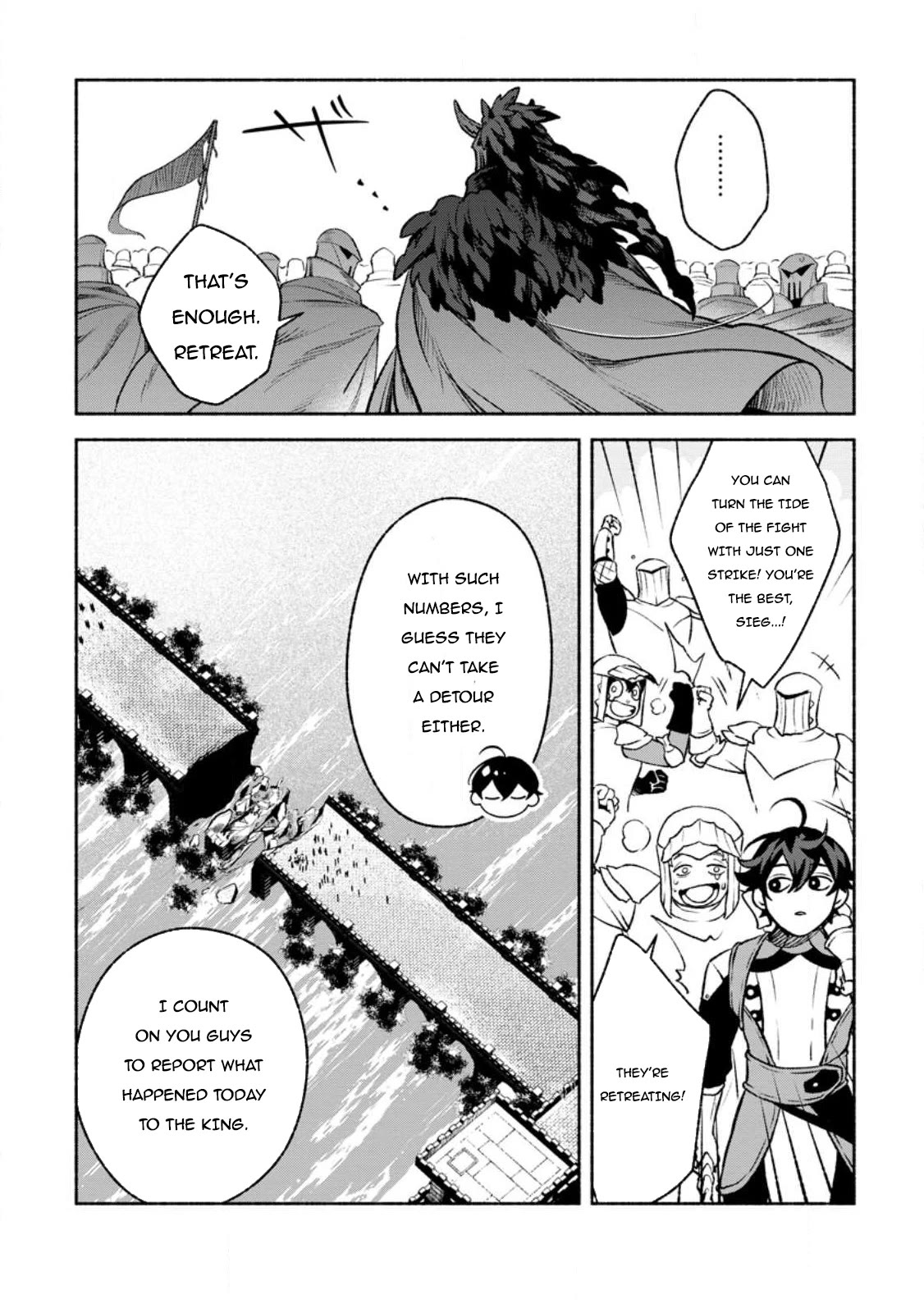 Sono Monban, Saikyou Nitsuki: Tsuihou Sareta Bougyo Ryoku 9999 no Senshi, Outo no Monban Toshite Musou Suru chapter 26 page 23