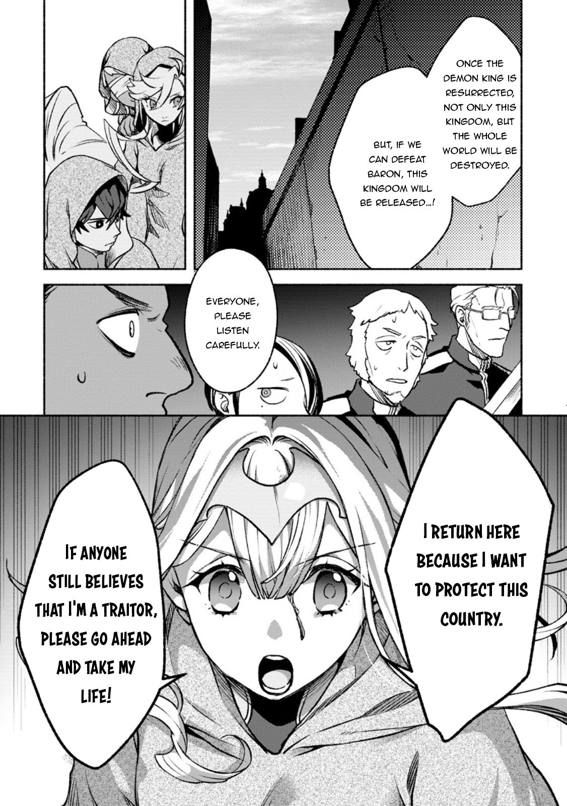 Sono Monban, Saikyou Nitsuki: Tsuihou Sareta Bougyo Ryoku 9999 no Senshi, Outo no Monban Toshite Musou Suru chapter 29 page 12