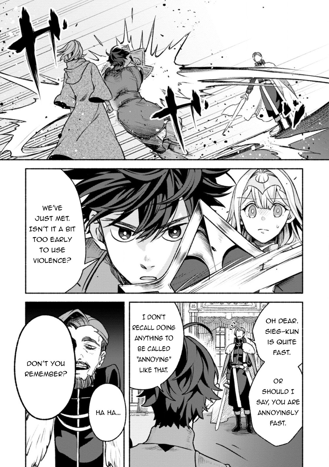 Sono Monban, Saikyou Nitsuki: Tsuihou Sareta Bougyo Ryoku 9999 no Senshi, Outo no Monban Toshite Musou Suru chapter 29 page 18