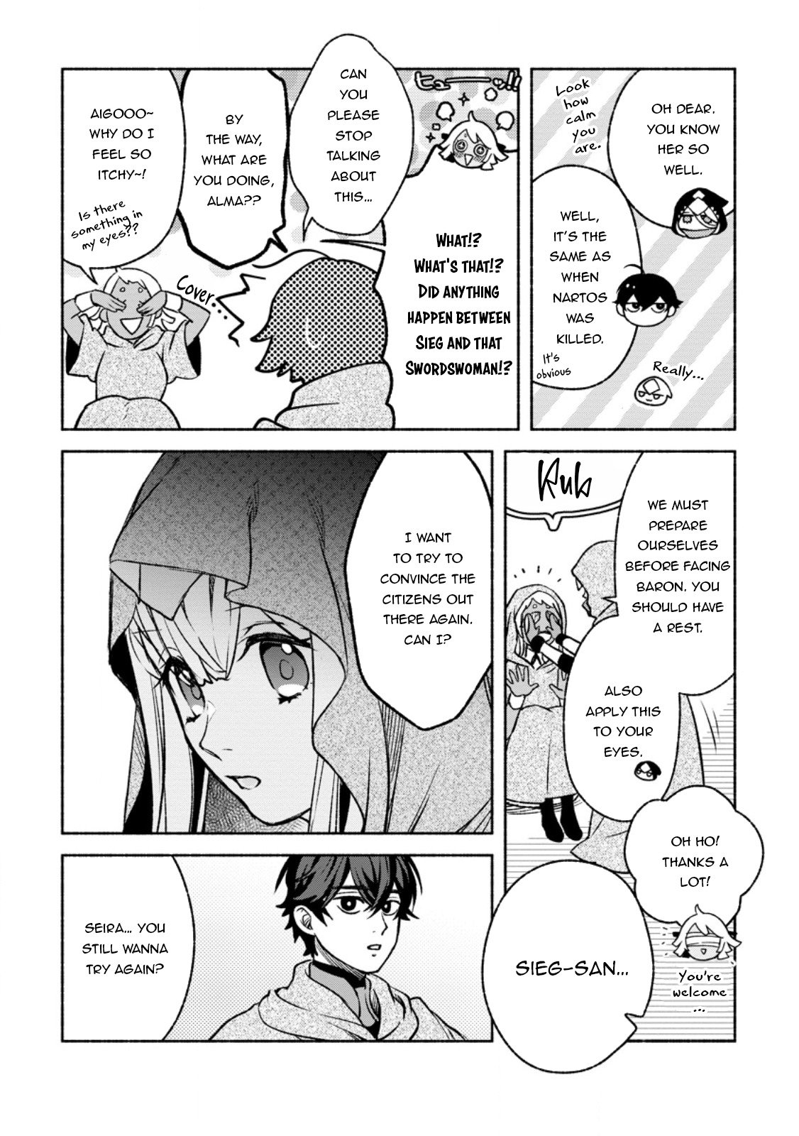 Sono Monban, Saikyou Nitsuki: Tsuihou Sareta Bougyo Ryoku 9999 no Senshi, Outo no Monban Toshite Musou Suru chapter 29 page 4