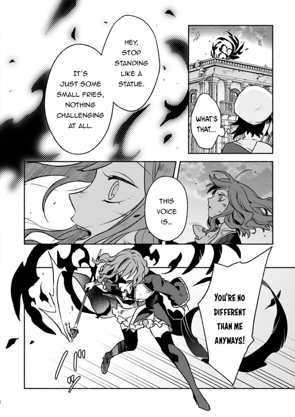 Sono Monban, Saikyou Nitsuki: Tsuihou Sareta Bougyo Ryoku 9999 no Senshi, Outo no Monban Toshite Musou Suru chapter 33 page 13