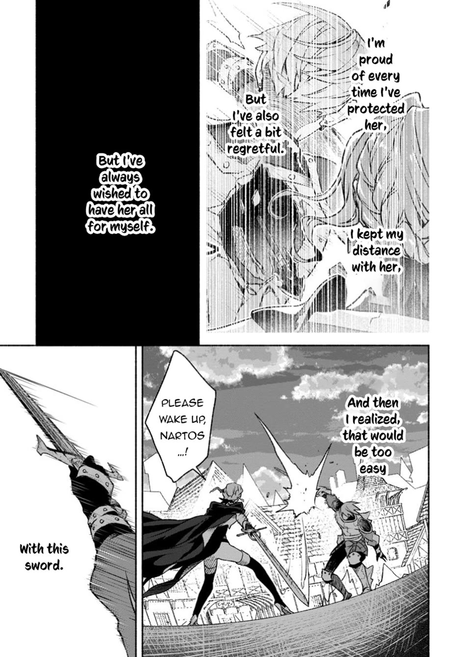 Sono Monban, Saikyou Nitsuki: Tsuihou Sareta Bougyo Ryoku 9999 no Senshi, Outo no Monban Toshite Musou Suru chapter 33 page 4