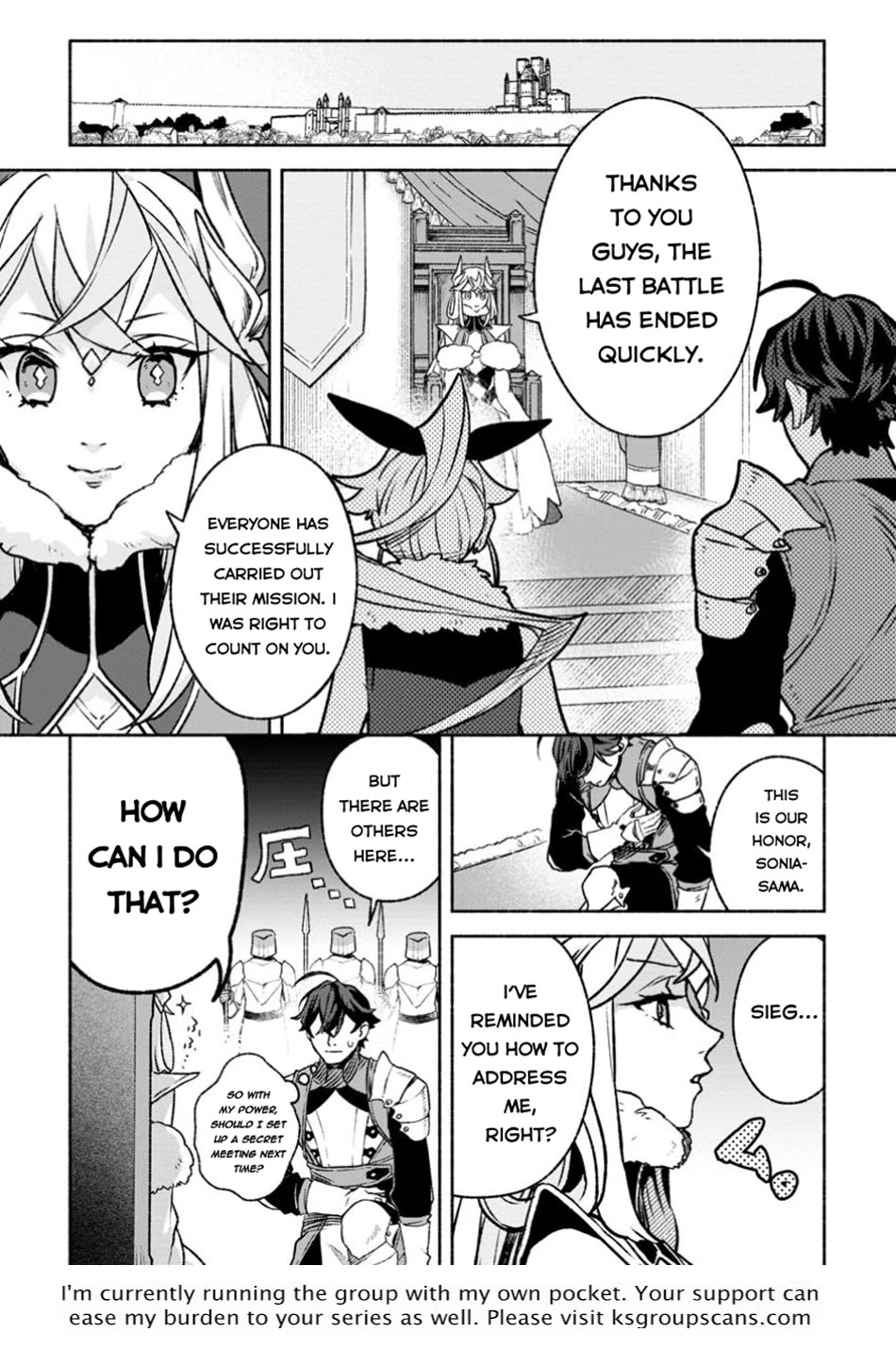 Sono Monban, Saikyou Nitsuki: Tsuihou Sareta Bougyo Ryoku 9999 no Senshi, Outo no Monban Toshite Musou Suru chapter 34 page 10