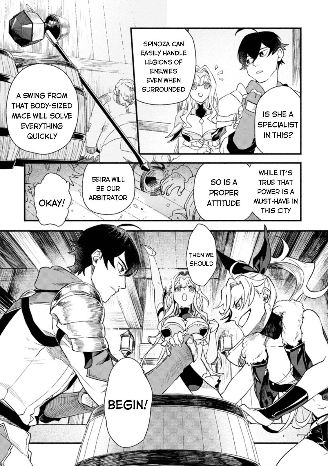 Sono Monban, Saikyou Nitsuki: Tsuihou Sareta Bougyo Ryoku 9999 no Senshi, Outo no Monban Toshite Musou Suru chapter 4 page 22