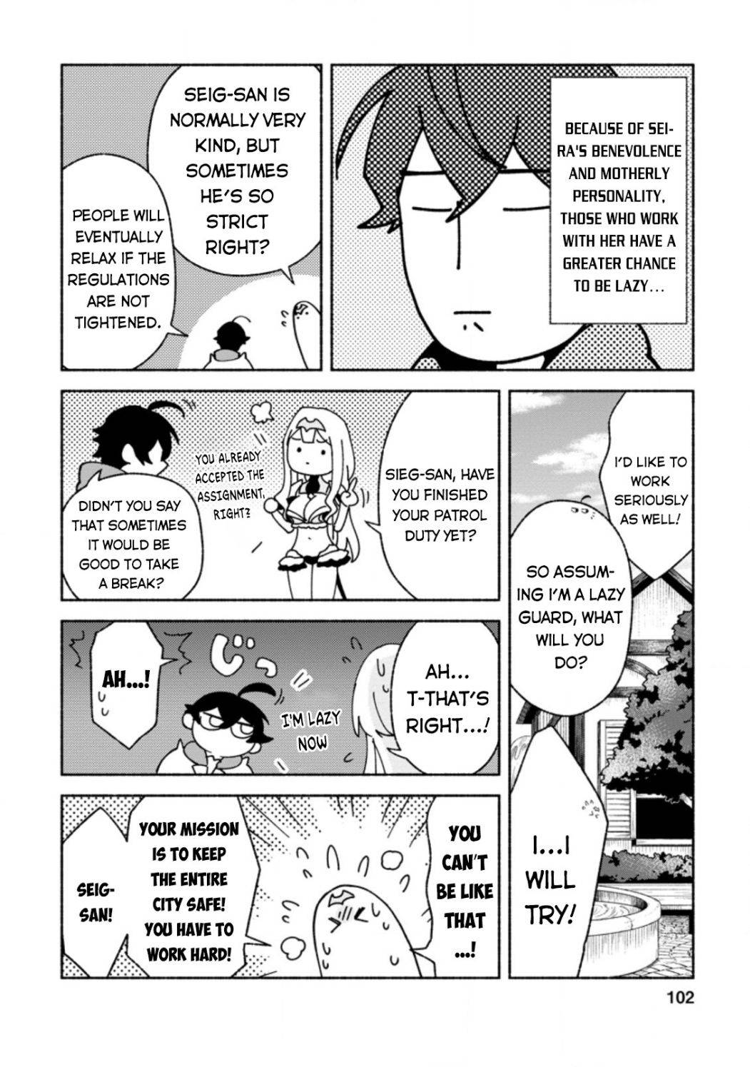 Sono Monban, Saikyou Nitsuki: Tsuihou Sareta Bougyo Ryoku 9999 no Senshi, Outo no Monban Toshite Musou Suru chapter 9 page 4