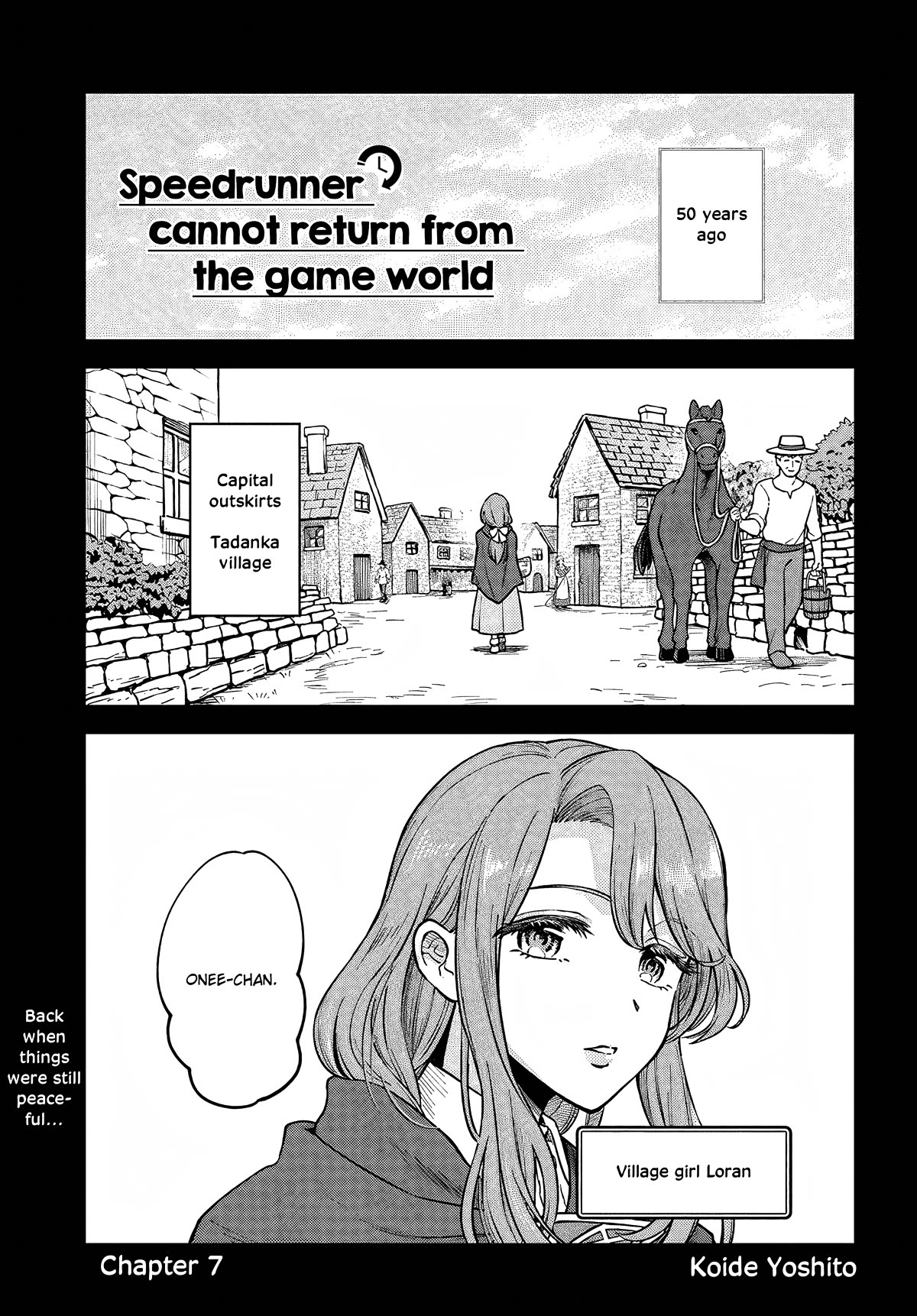 Speedrunner Cannot Return from the Game World chapter 7 page 1