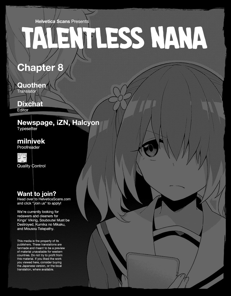 Talentless Nana chapter 8 page 1