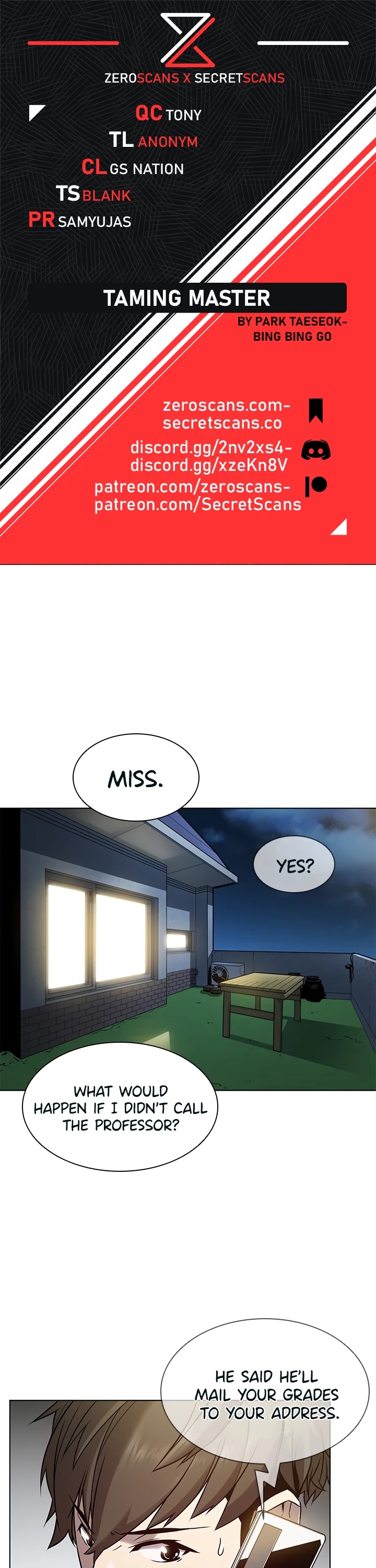 Taming Master chapter 6 page 1