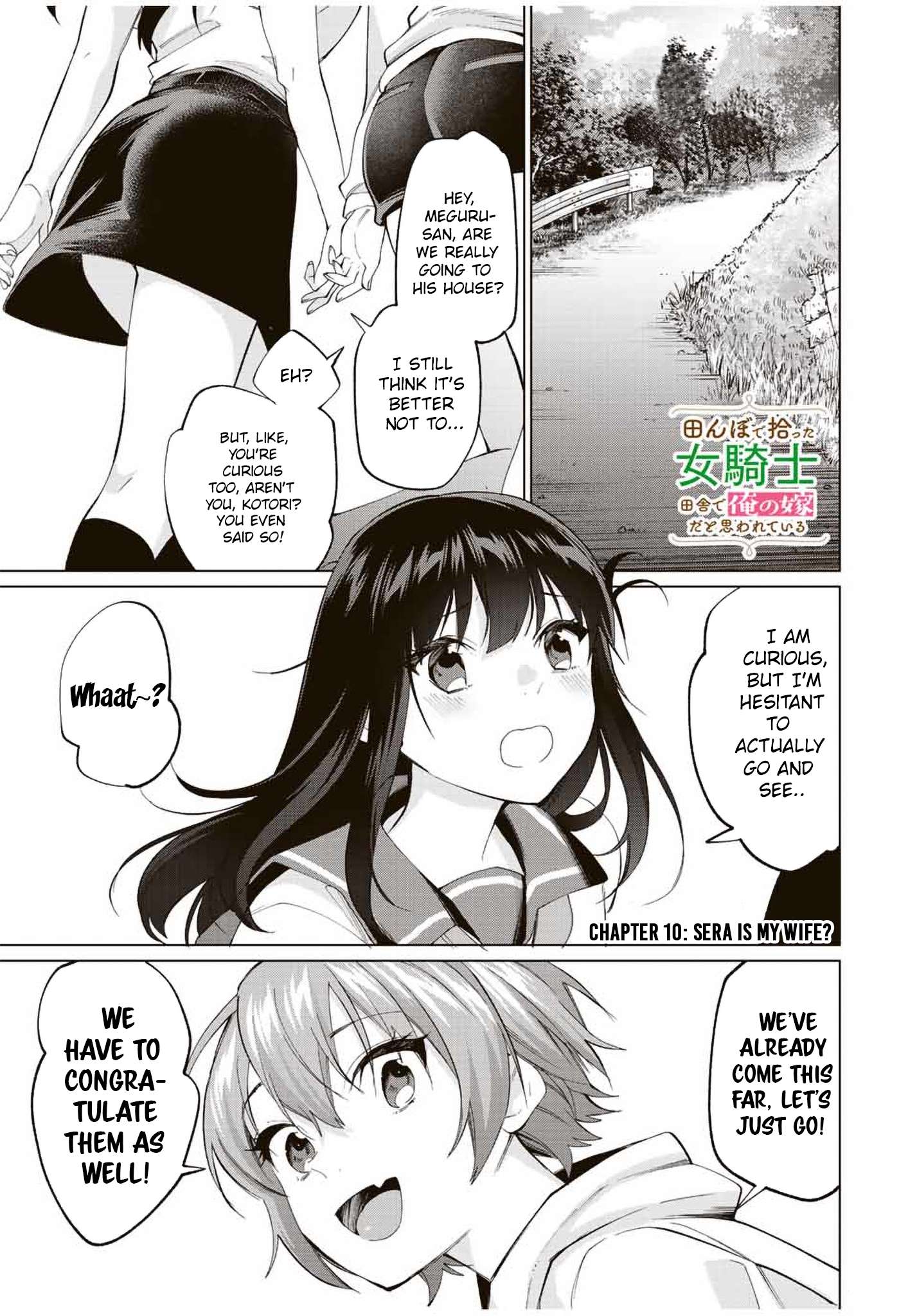 Tanbo de Hirotta Onna Kishi, Inaka de Ore no Yome da to Omowareteiru chapter 10 page 1