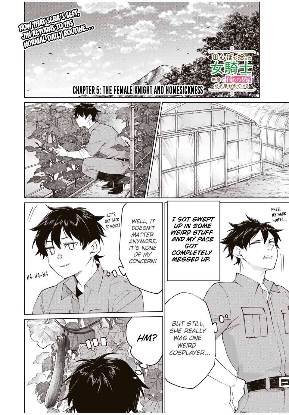 Tanbo de Hirotta Onna Kishi, Inaka de Ore no Yome da to Omowareteiru chapter 5 page 1