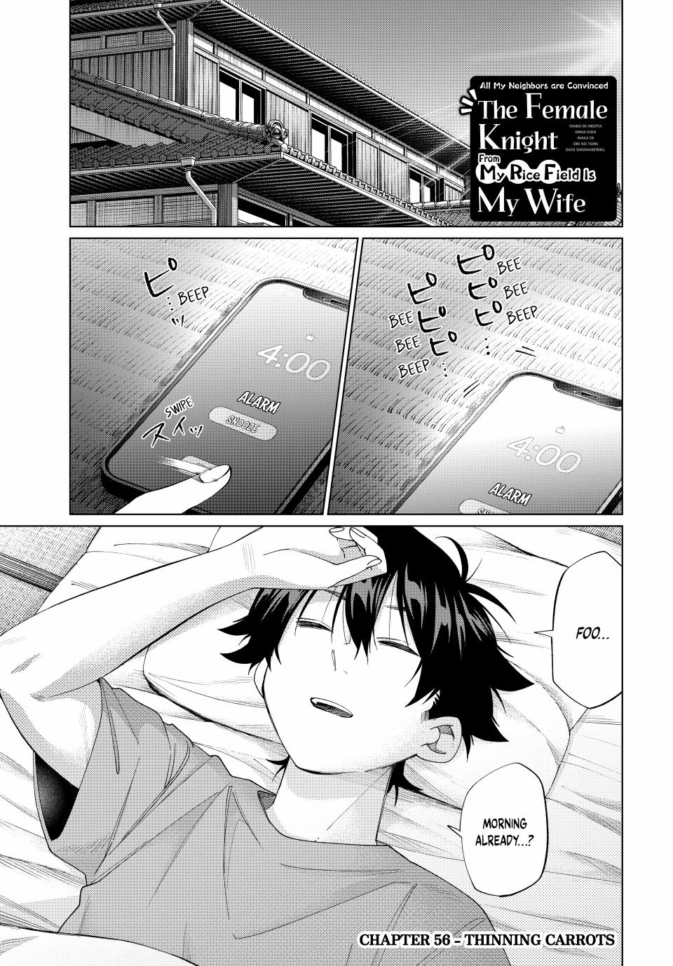 Tanbo de Hirotta Onna Kishi, Inaka de Ore no Yome da to Omowareteiru chapter 56 page 1