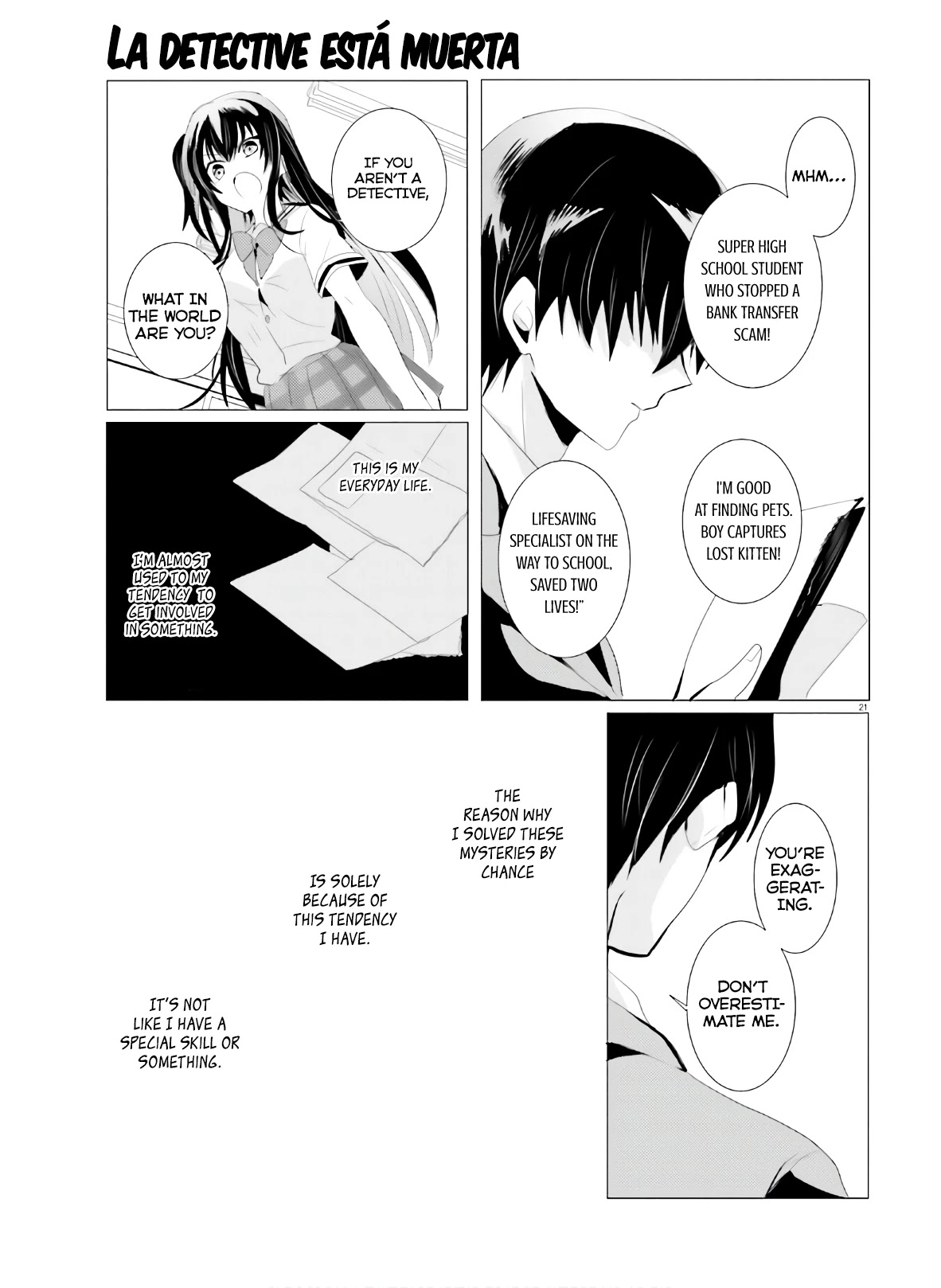 Tantei wa Mou, Shindeiru chapter 1 page 21