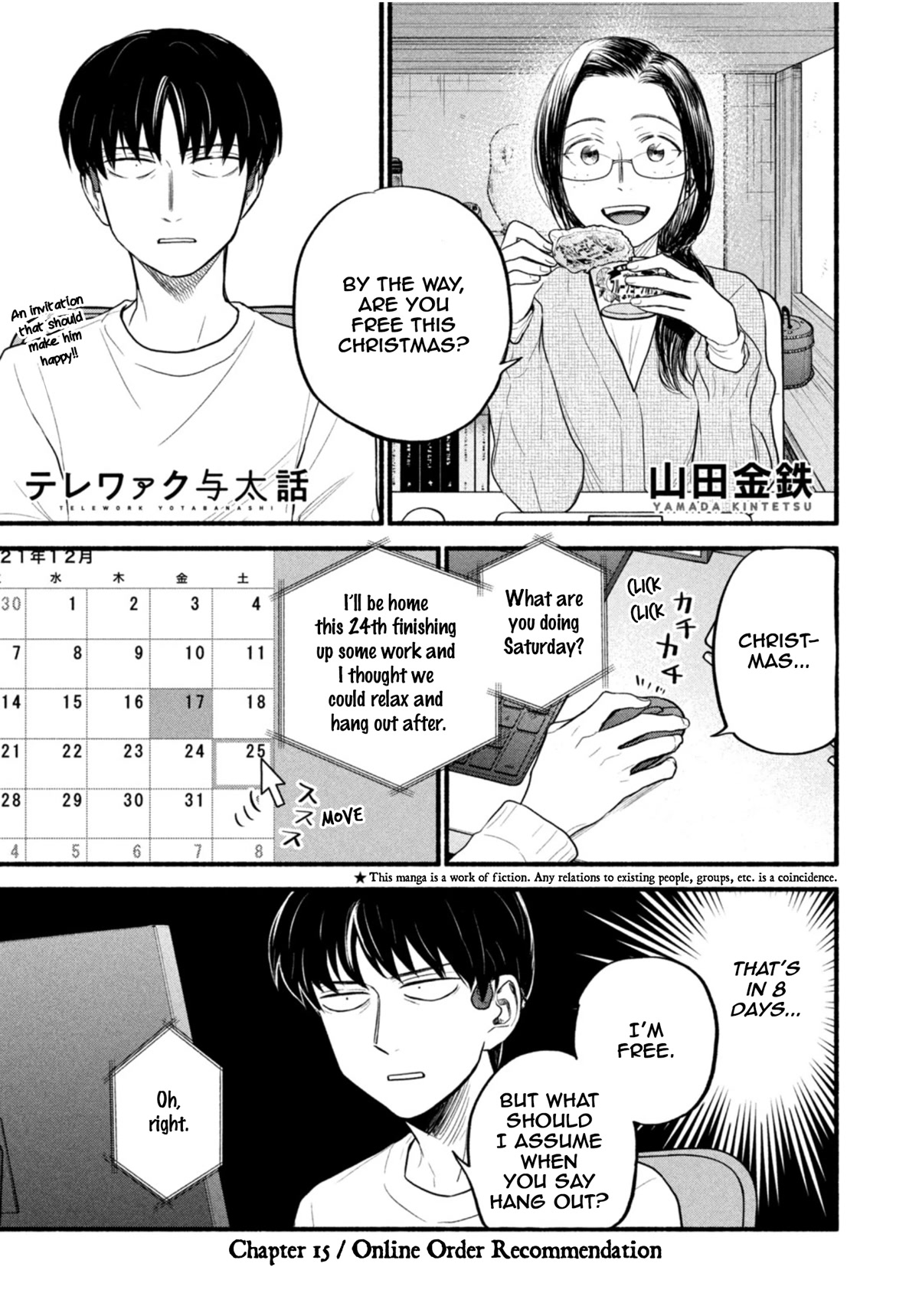 Telework Yotabanashi chapter 15 page 1