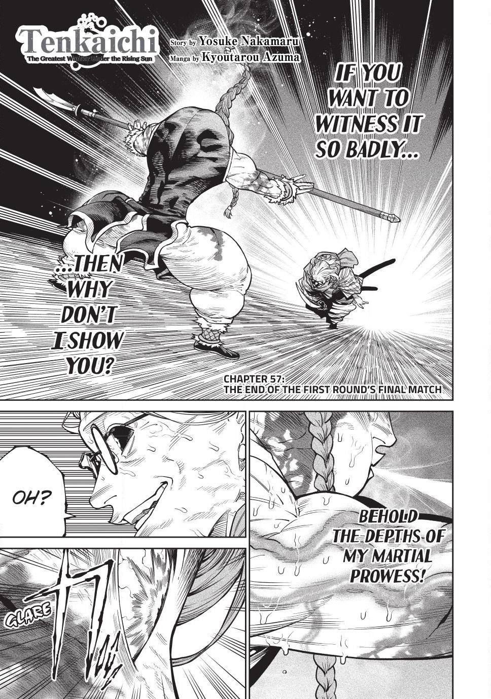 Tenkaichi - Nihon Saikyou Bugeisha Ketteisen chapter 57 page 1