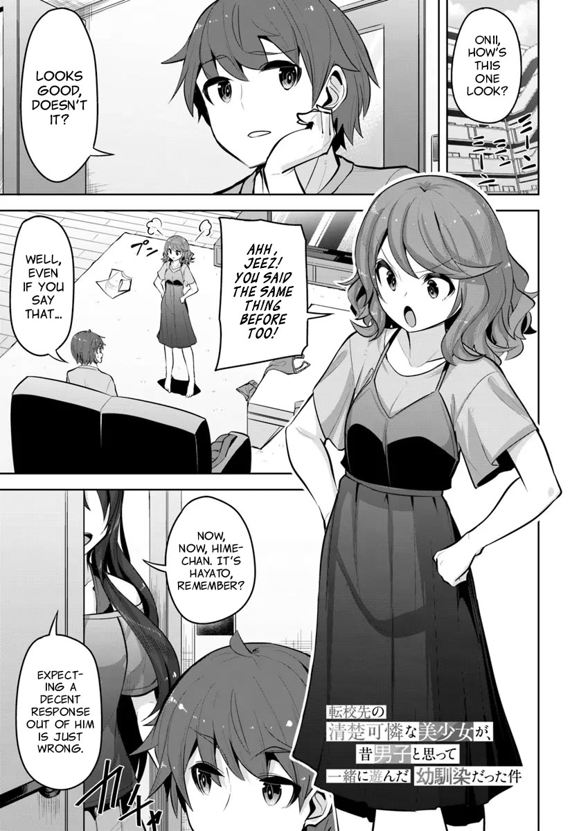 Tenkosaki: The Neat and Pretty Girl at My New School Is a Childhood Friend of Mine Who I Thought Was a Boy chapter 27 page 1