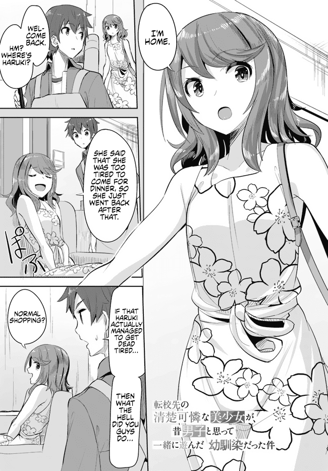 Tenkosaki: The Neat and Pretty Girl at My New School Is a Childhood Friend of Mine Who I Thought Was a Boy chapter 9 page 1