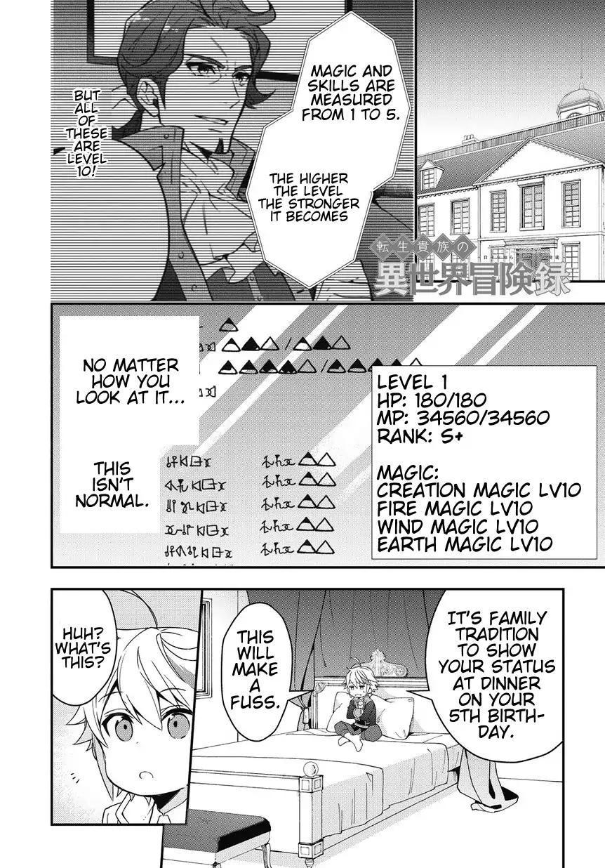 Tensei Kizoku no Isekai Boukenroku ~Jichou wo Shiranai Kamigami no Shito~ chapter 2 page 1