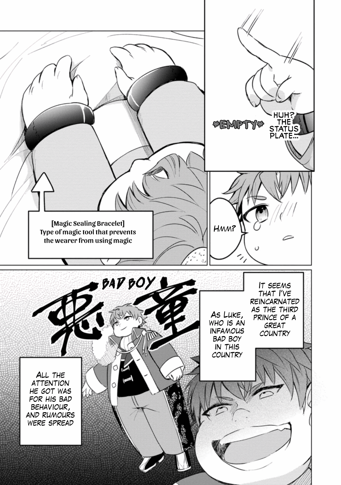 Tensei Saki ga Zannen Ouji Datta Ken: Ima wa Fukkin 1-kai mo Dekinai kedo Yasete Isekai Sukuimasu chapter 1 page 30