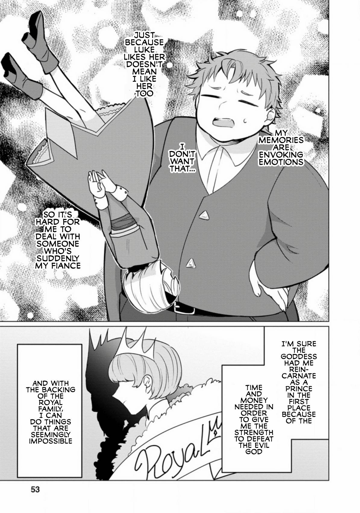 Tensei Saki ga Zannen Ouji Datta Ken: Ima wa Fukkin 1-kai mo Dekinai kedo Yasete Isekai Sukuimasu chapter 2.3 page 1