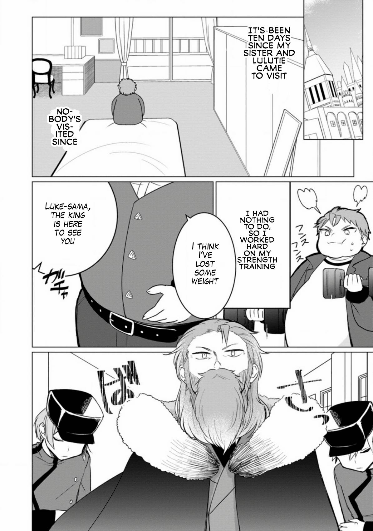 Tensei Saki ga Zannen Ouji Datta Ken: Ima wa Fukkin 1-kai mo Dekinai kedo Yasete Isekai Sukuimasu chapter 2.3 page 4