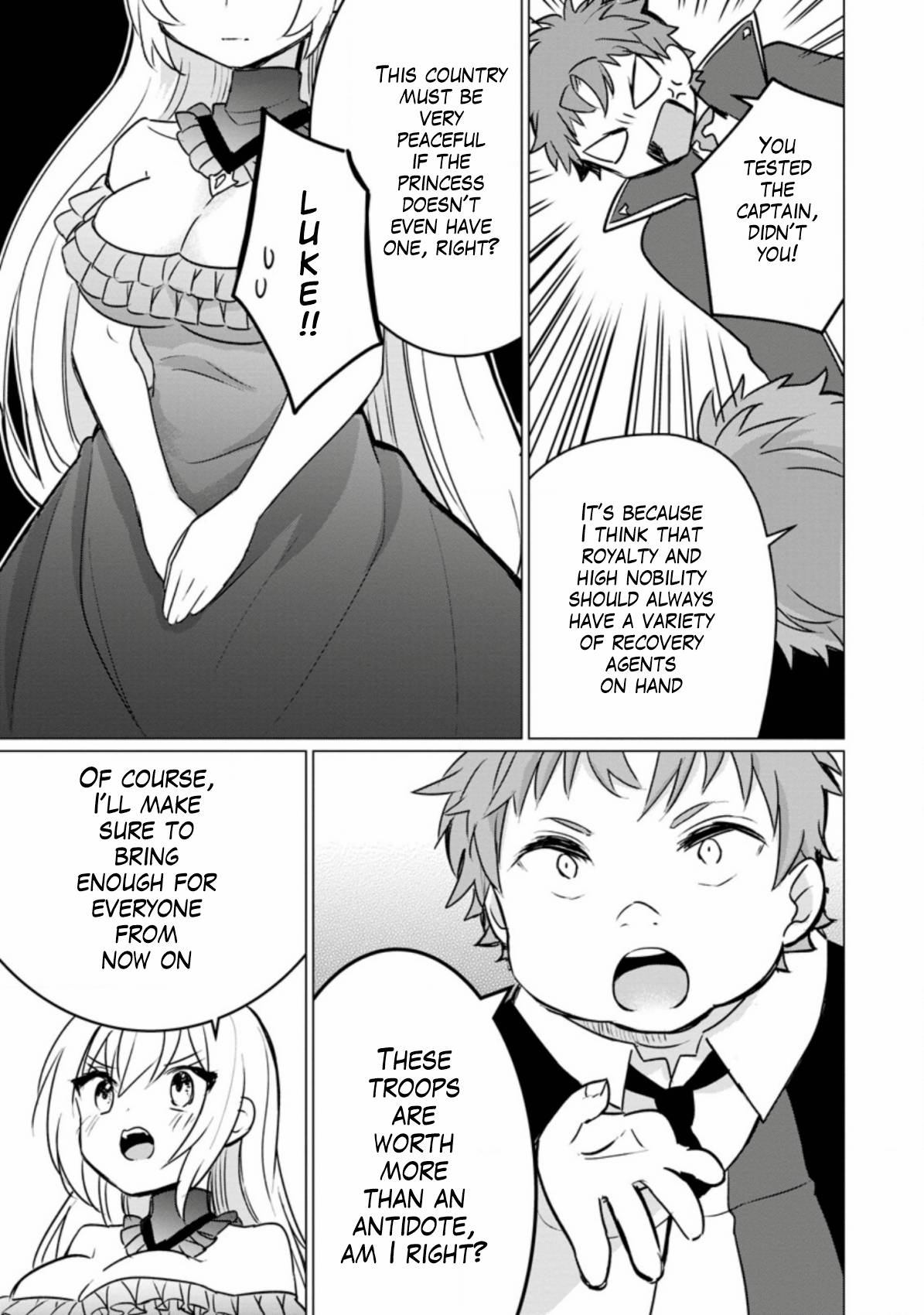 Tensei Saki ga Zannen Ouji Datta Ken: Ima wa Fukkin 1-kai mo Dekinai kedo Yasete Isekai Sukuimasu chapter 4 page 8