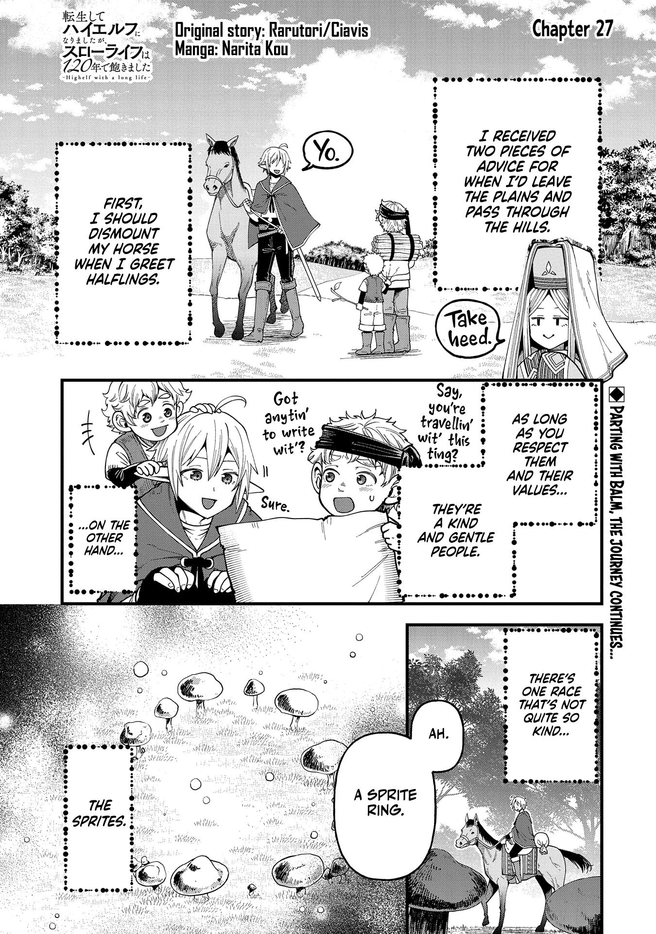 Tensei Shite High Elf ni Narimashitaga, Slow Life wa 120-nen de Akimashita chapter 27 page 2