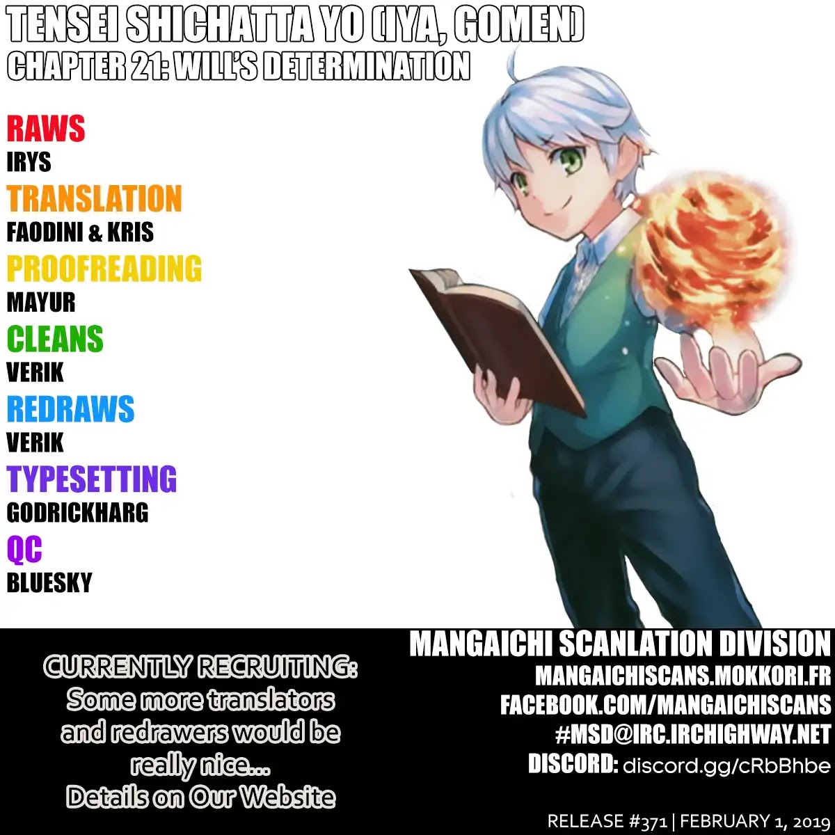 Tenseishichatta yo (Iya, Gomen) chapter 21 page 1