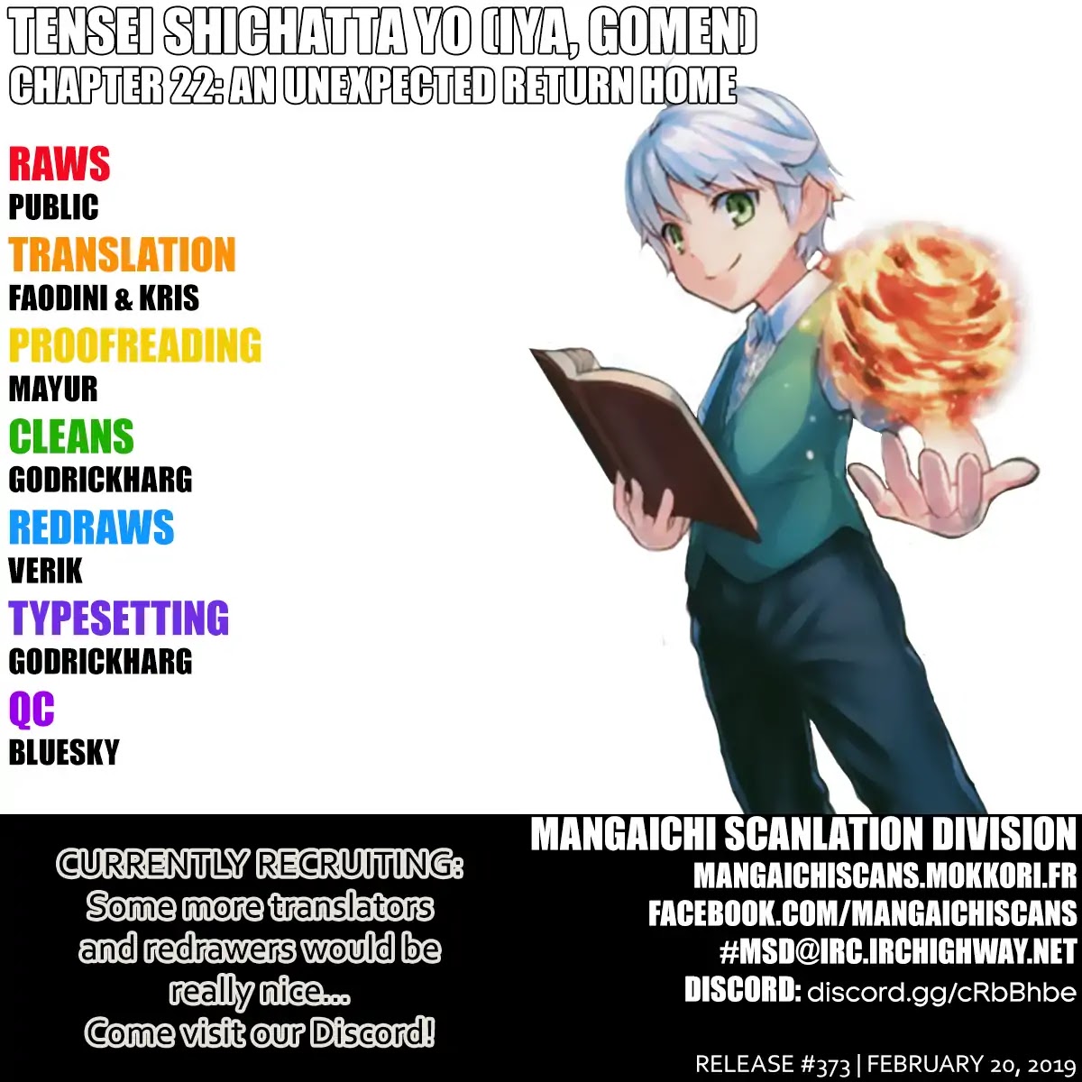 Tenseishichatta yo (Iya, Gomen) chapter 22 page 1
