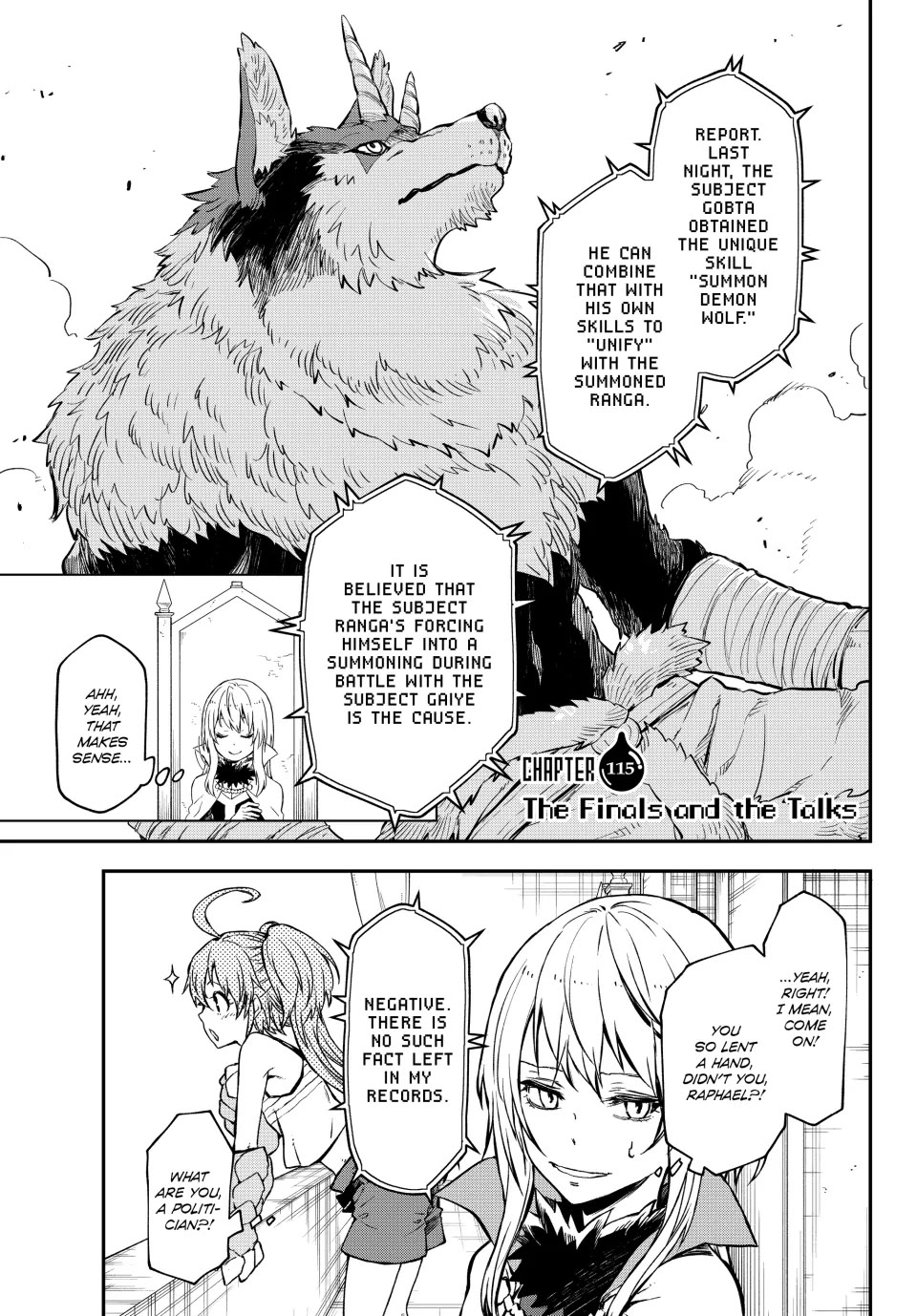 That Time I Was Reincarnated As A Slime Strange Tales: Monster Country Life Of Trinity chapter 115 page 1