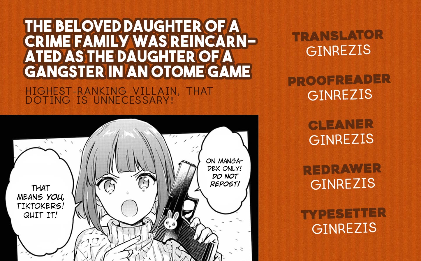 The Beloved Granddaughter of a Yakuza Family Was Reincarnated as the Daughter of a Gangster in an Otome Game chapter 11.5 page 7
