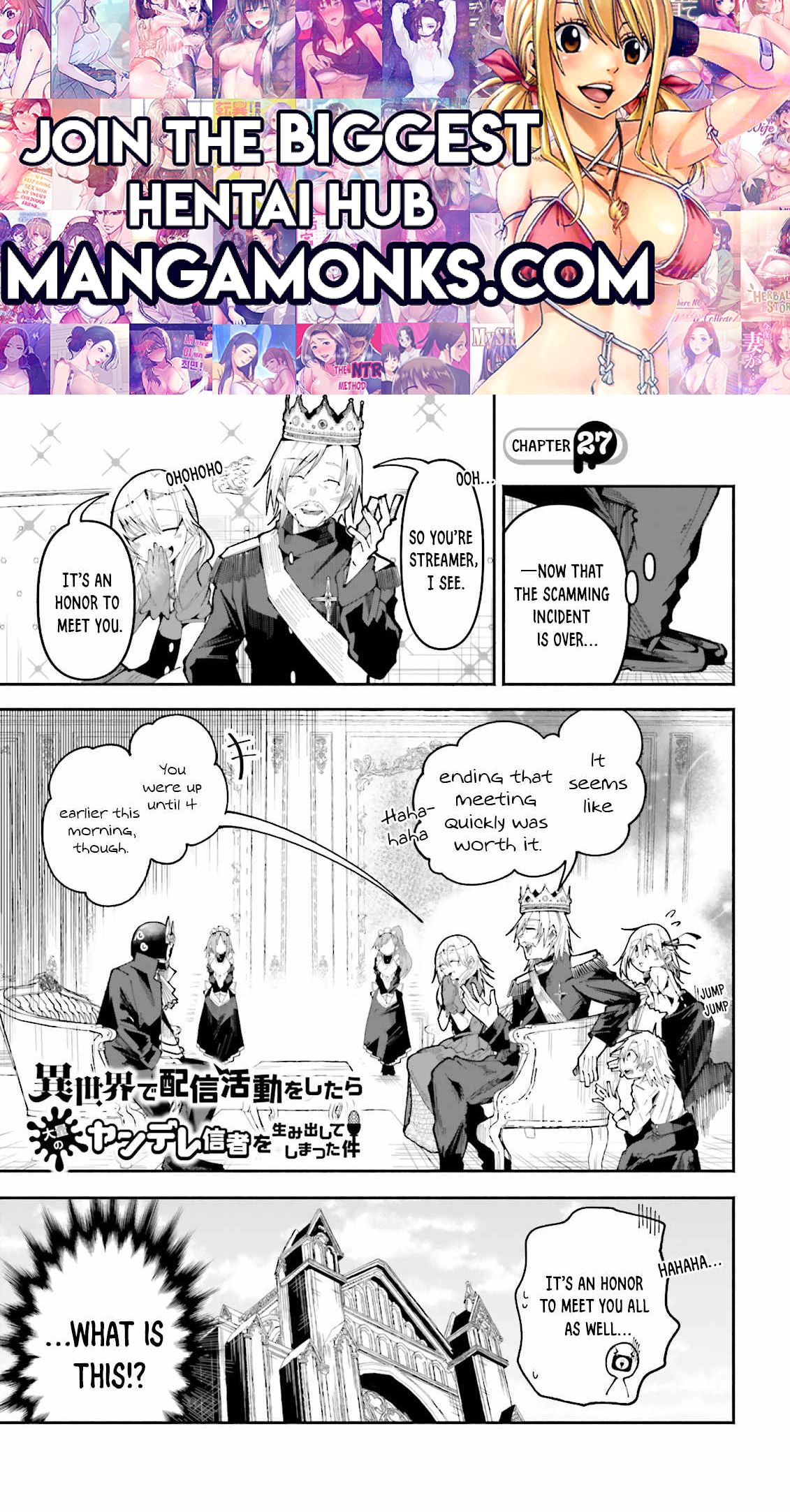 The Case In Which Streaming In Another World Led To The Creation Of A Massive Yandere Following chapter 27 page 1