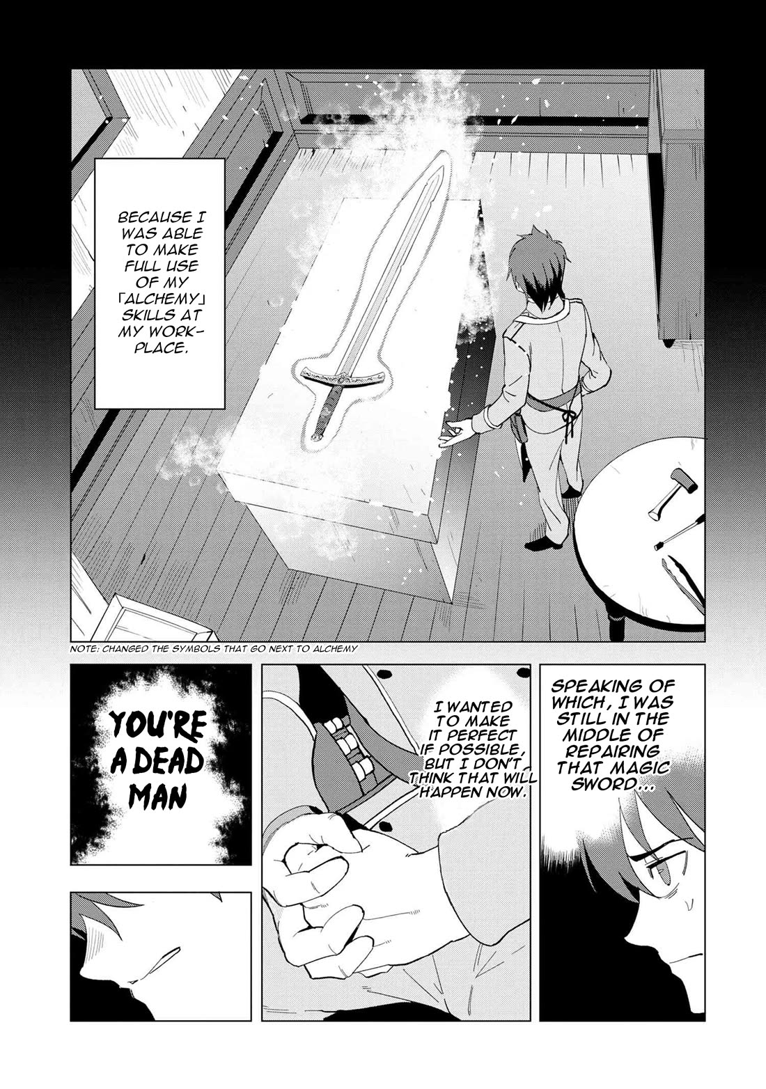 The Creation Alchemist Enjoys Freedom: If I Am Exiled From My Hometown, I Can Make Magic Items With Transcendent Effects at the Knees of the Demon Lord chapter 1 page 20