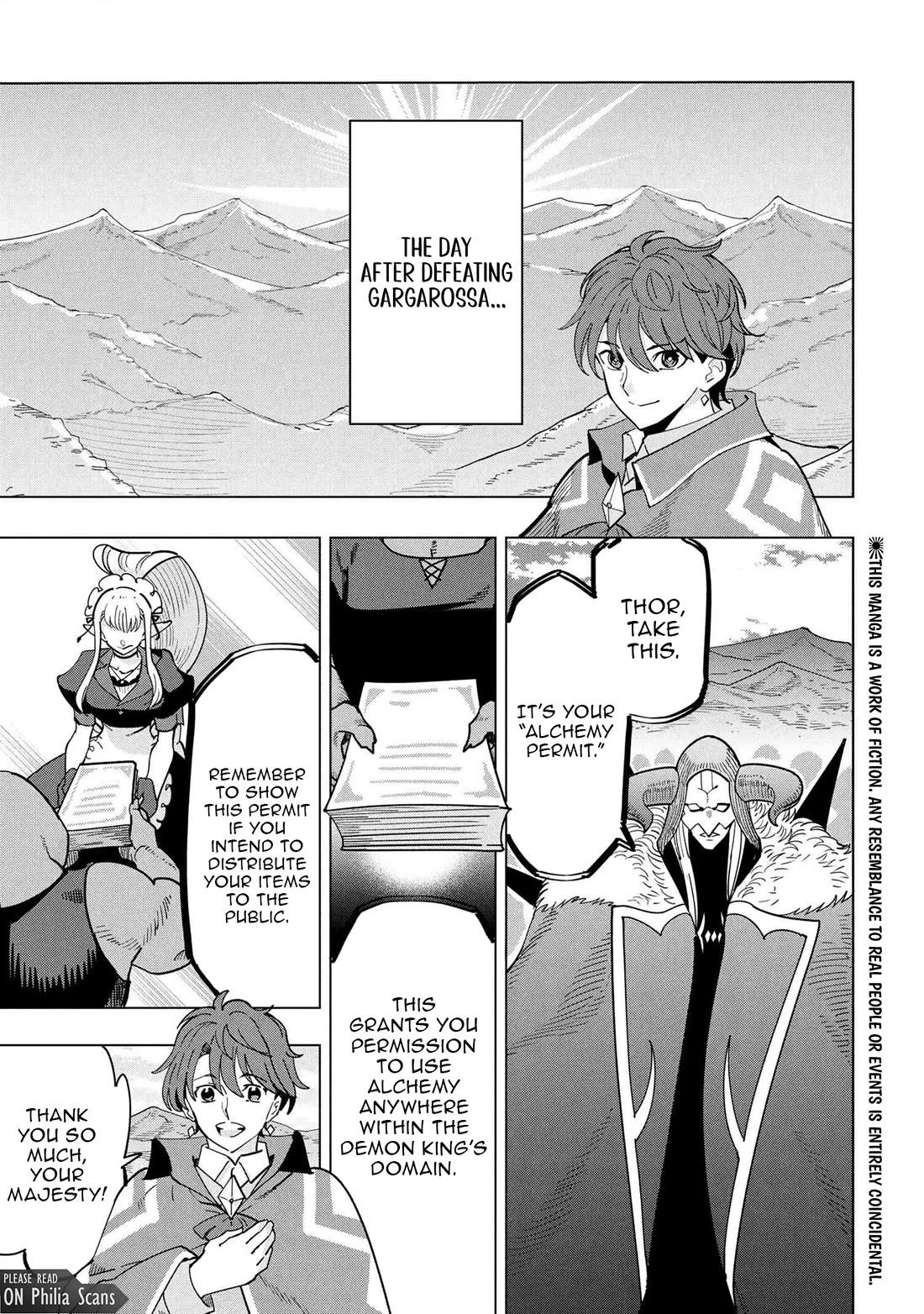 The Creation Alchemist Enjoys Freedom: If I Am Exiled From My Hometown, I Can Make Magic Items With Transcendent Effects at the Knees of the Demon Lord chapter 18 page 1