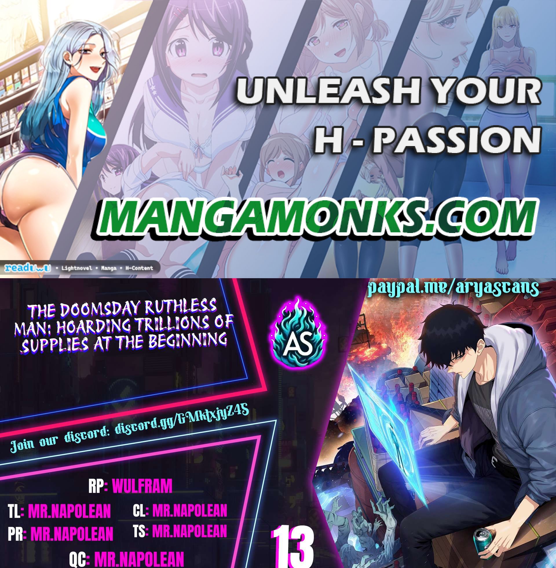 The Doomsday Ruthless Man: Hoarding Trillions of Supplies at the Beginning chapter 13 page 1